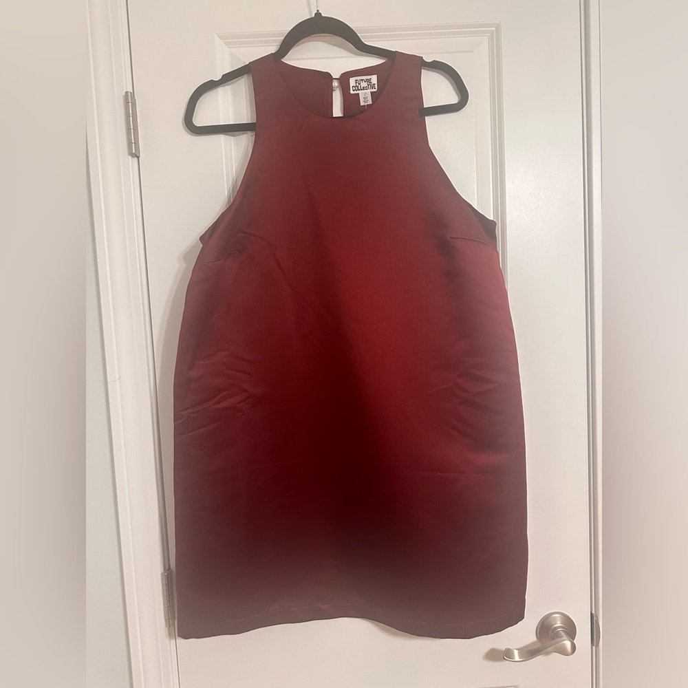 Elegant Burgundy Mini Dress